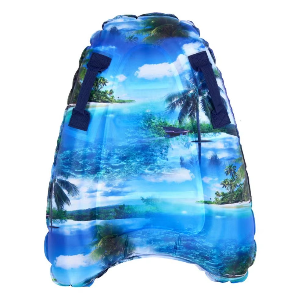 Printed Inflatable Surfboard Lightweight Safe Floating Surfboard with Handles Folding Surfing Body Board Summer